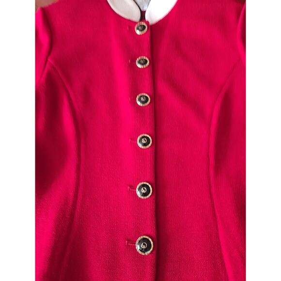 BEAUTIFUL St John collection Blazer jacket red size 2 - Picture 3 of 8